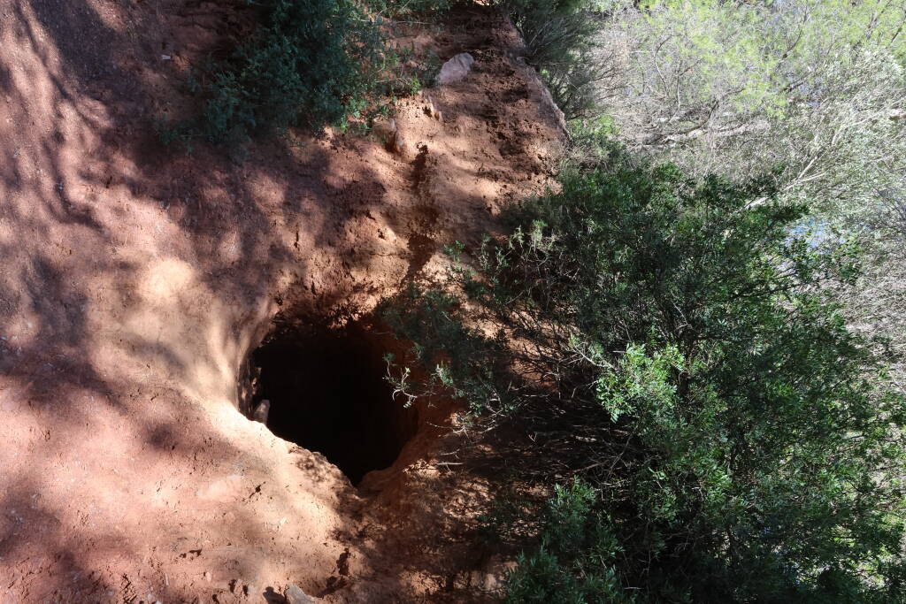 Path was significantly eroded. It seems that when it's raining, a lot of mud flows with the water.