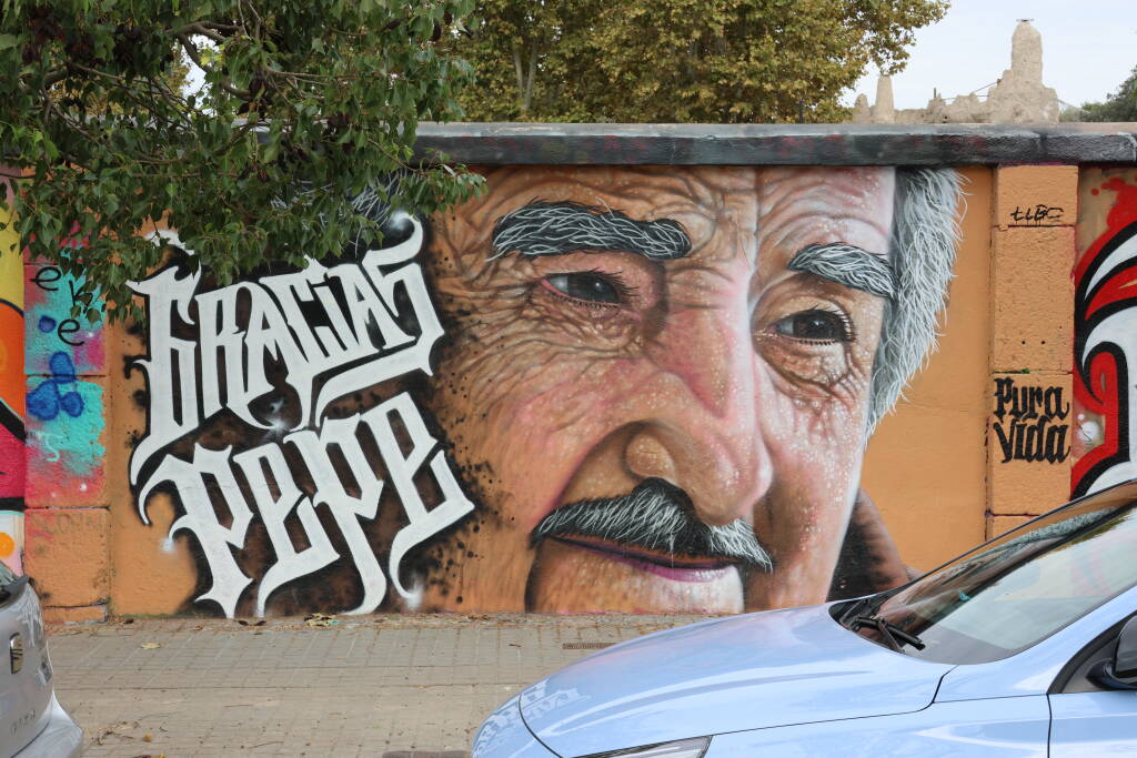 Portrait of probably the former uruguayan president José Mujica.