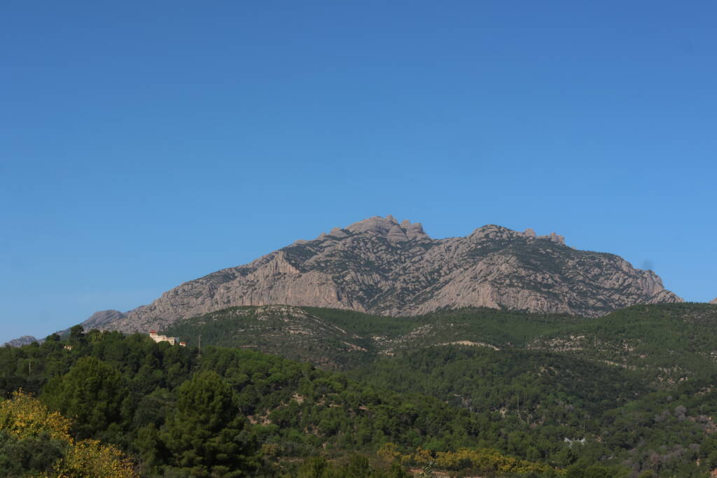 Montserrat from the southern side. Somewhere there is my goal.