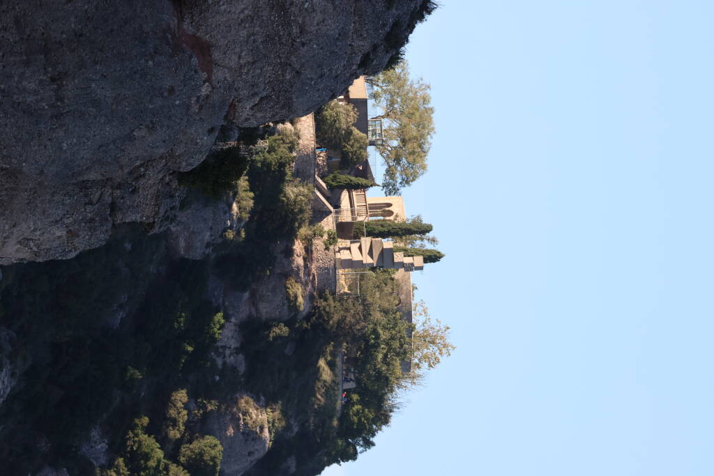 The monastery is slowly but surely showing up atop the rock.
