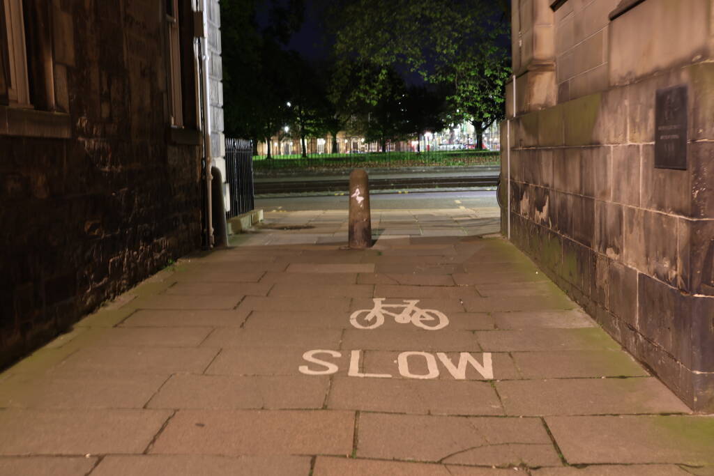 Beware, a slow bicycle!