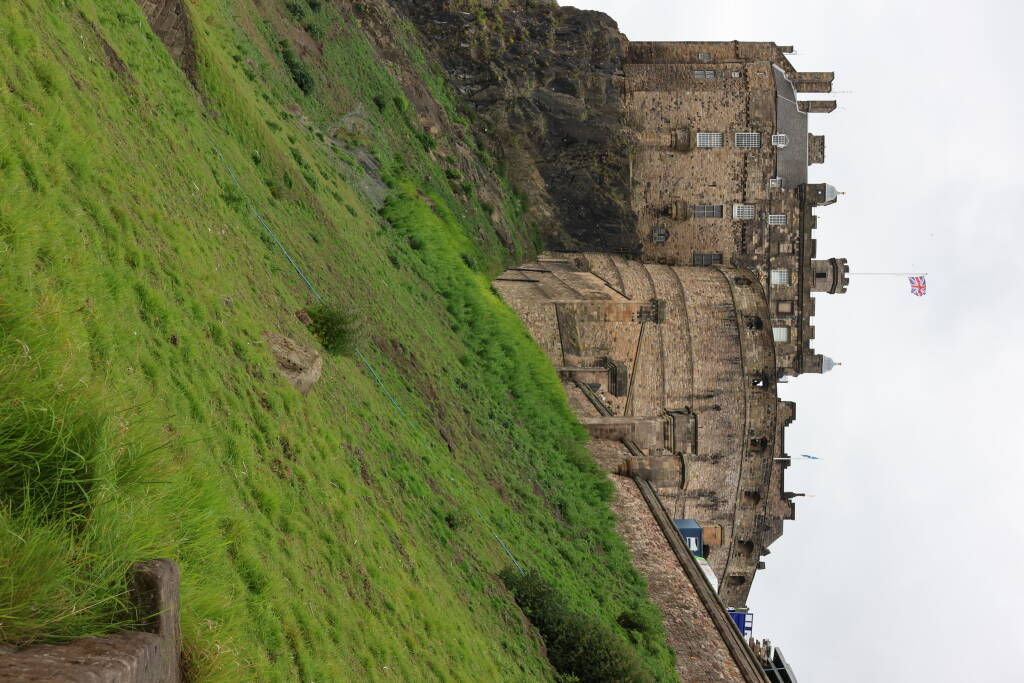The Castle is on a very steep hill. I wouldn't fancy climbing it.