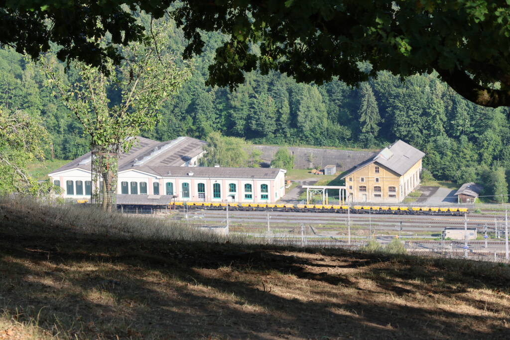 There are some wagons at the freight station.