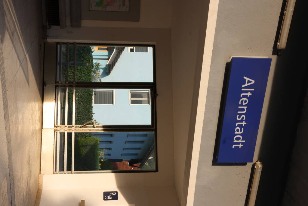 An exit from the train stop.