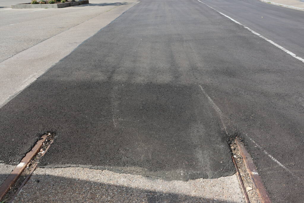 Tracks randomly end in pavement …
