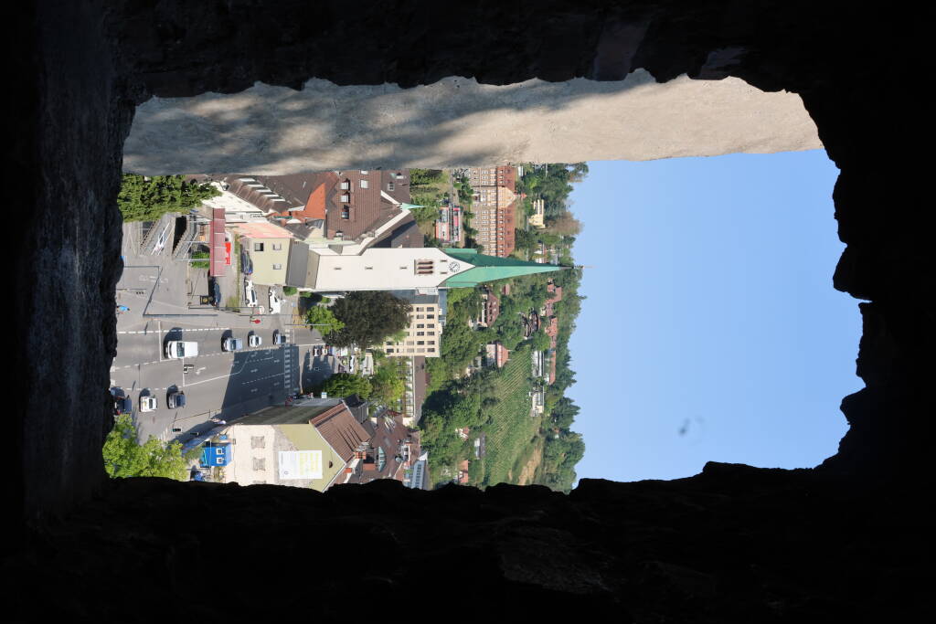 A church (and other things) can be seen from the castle.
