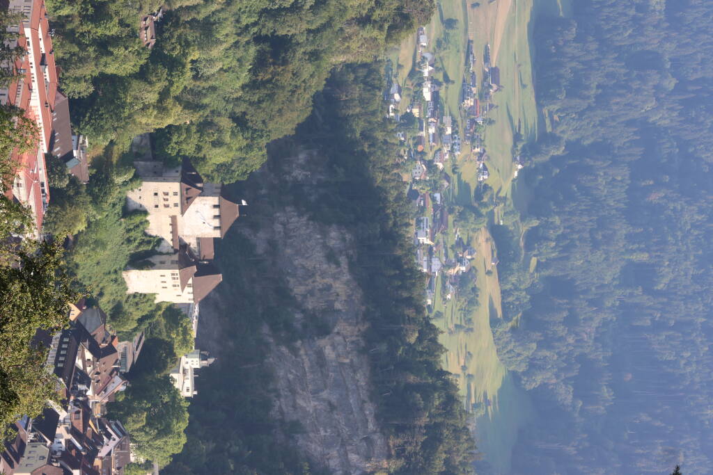 Feldkirch castle again but now from above.