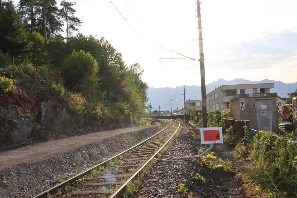 The railway between Feldkirch and Buchs is closed.