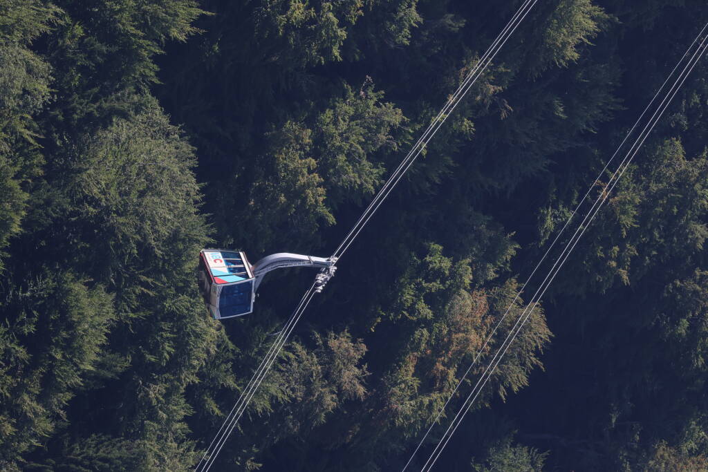 Gondola of Chur-Kanzeli cable car.