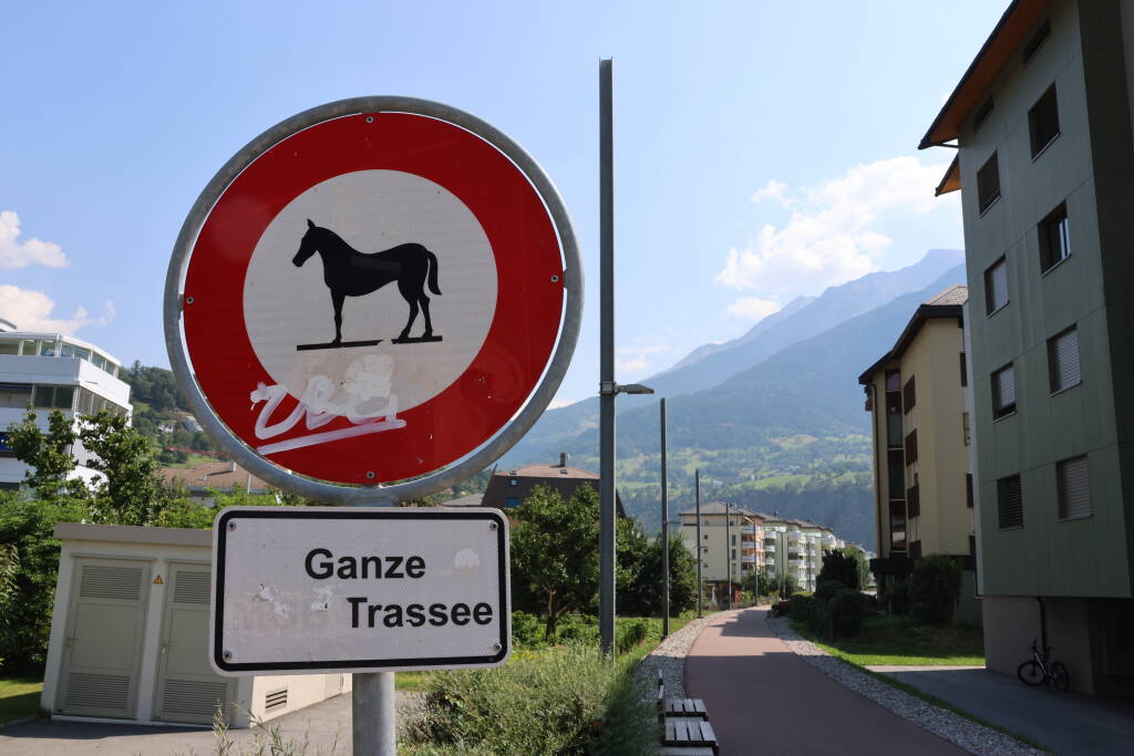 You may not ride a horse along the former tracks. It's not clear though whether the ban applies also to chess knights.