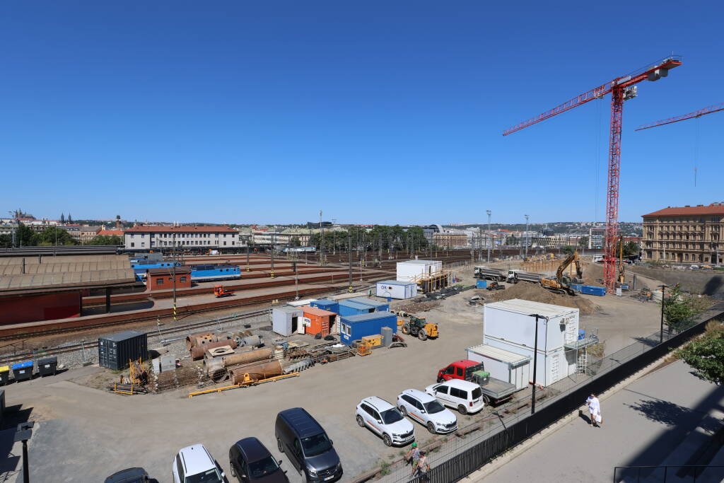 Building works on Prague main station. Progress photo.