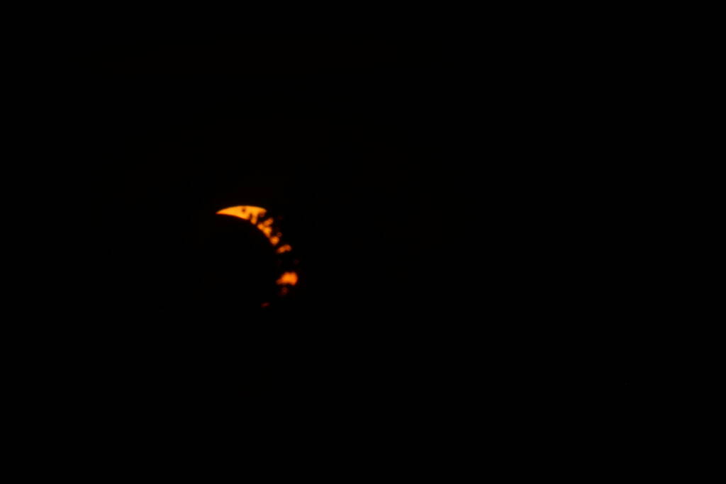 Last remnants of a setting eclipse.